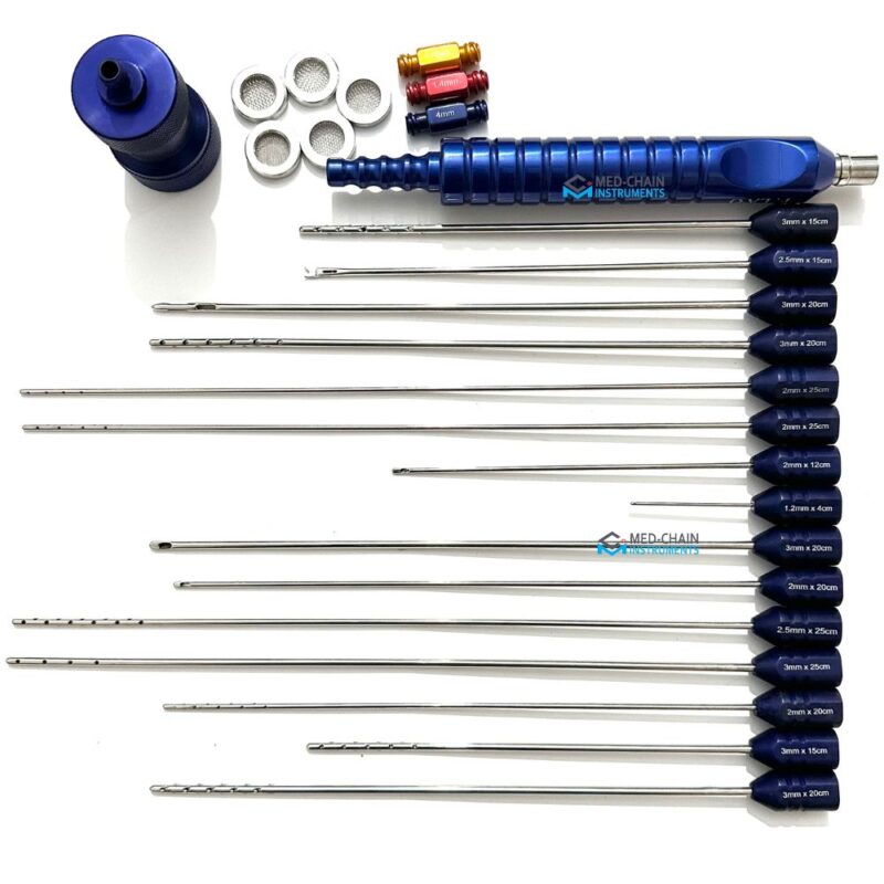 Breast Liposuction Cannula Set - Fat Injection & Harvesting Set for Breast