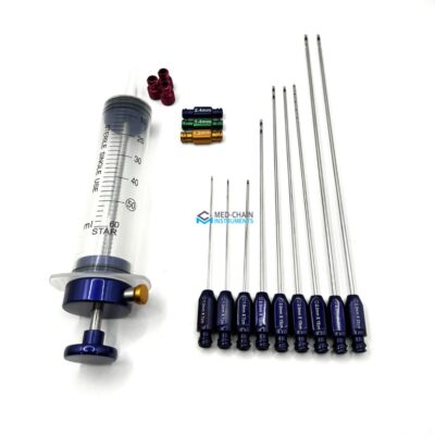 Liposuction Facial Fat Graft Luer lock Cannula Set 3