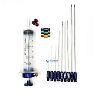 Liposuction Facial Fat Graft Luer lock Cannula Set 4